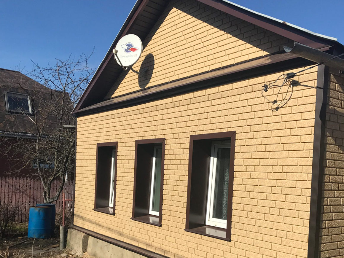 Отделка дома сайдингом 80 м2