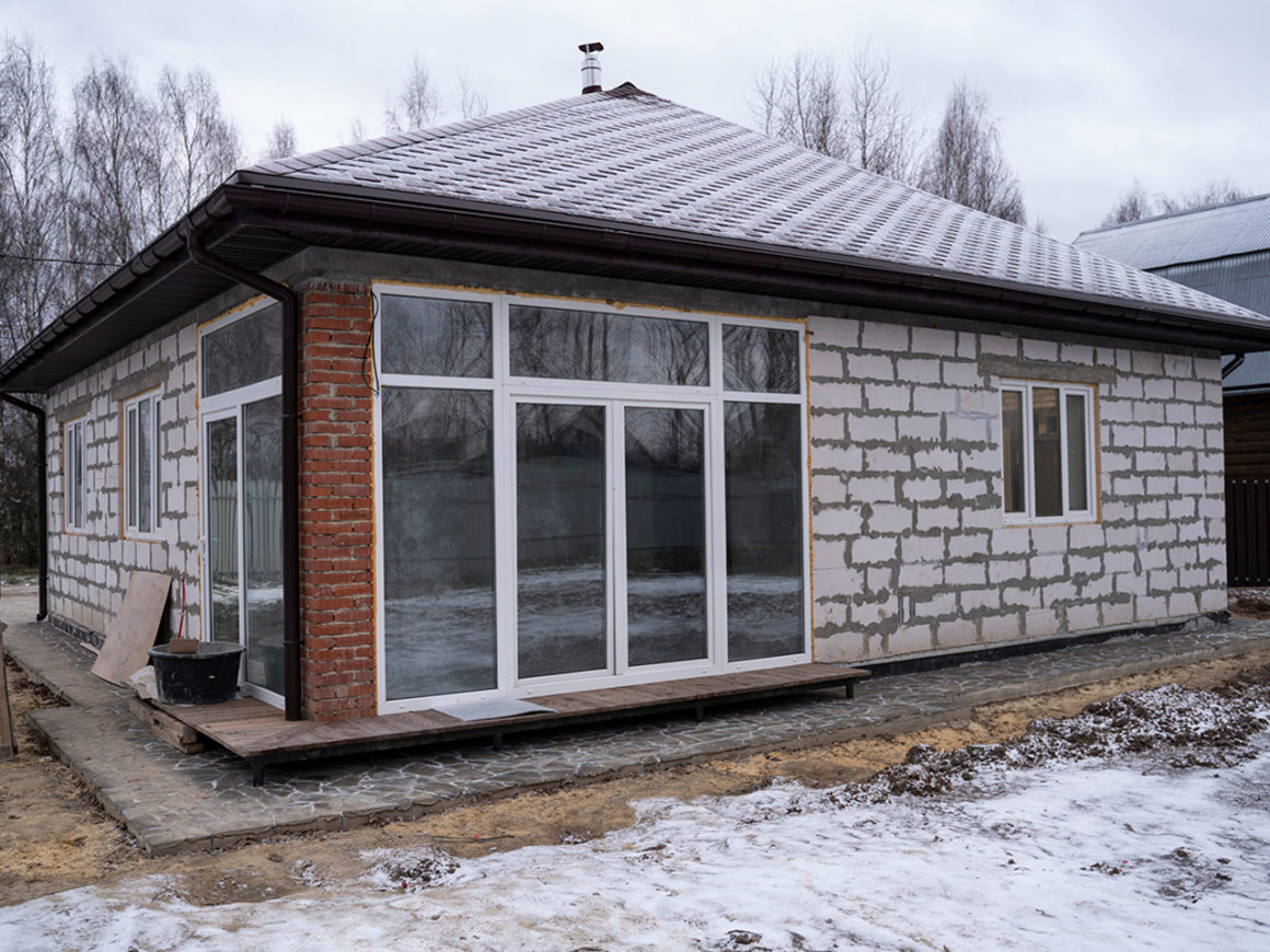 Строительство дома из газоблоков 110 м2