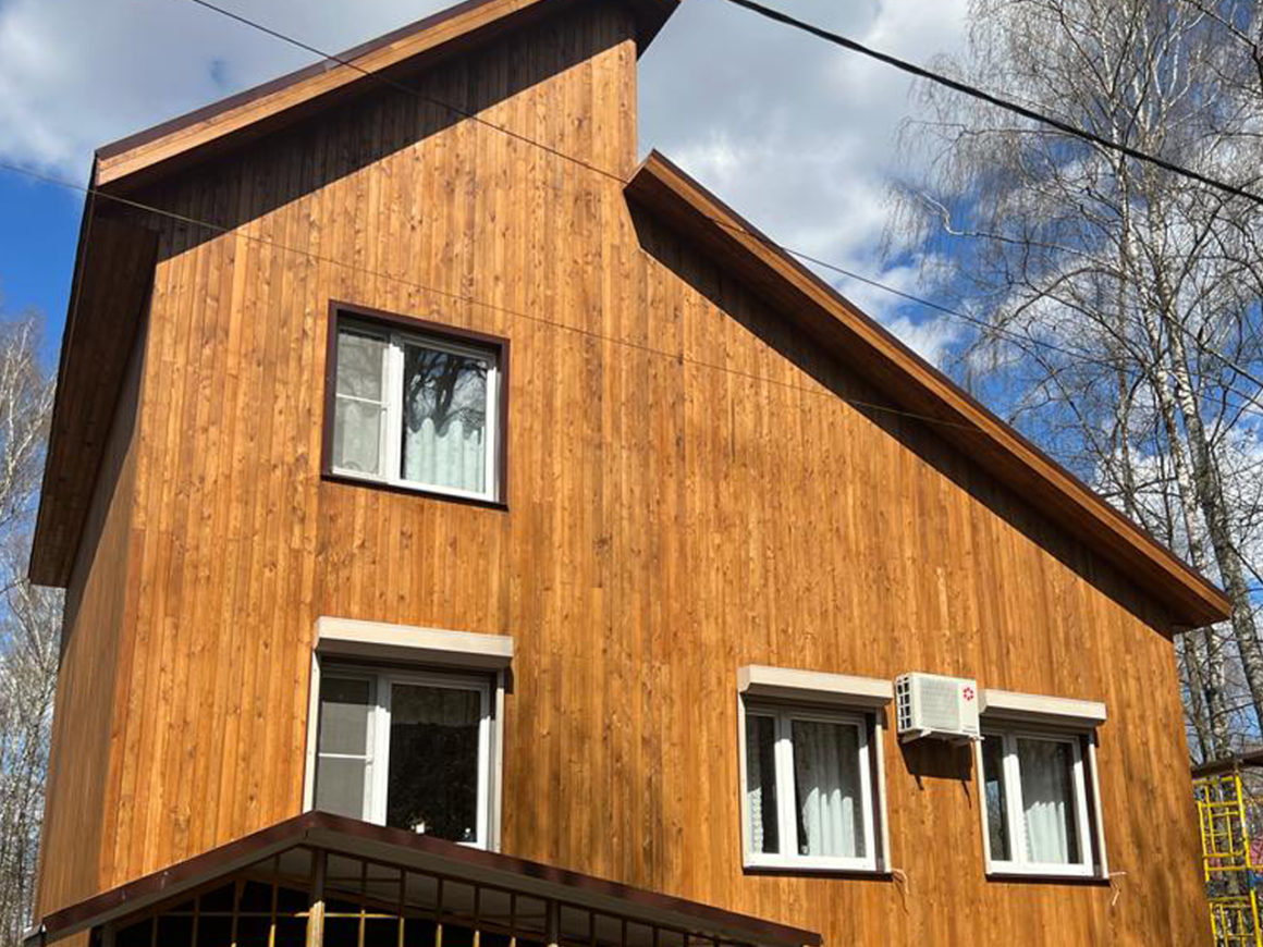 Реконструкция фасада дома в Домодедово